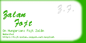 zalan fojt business card